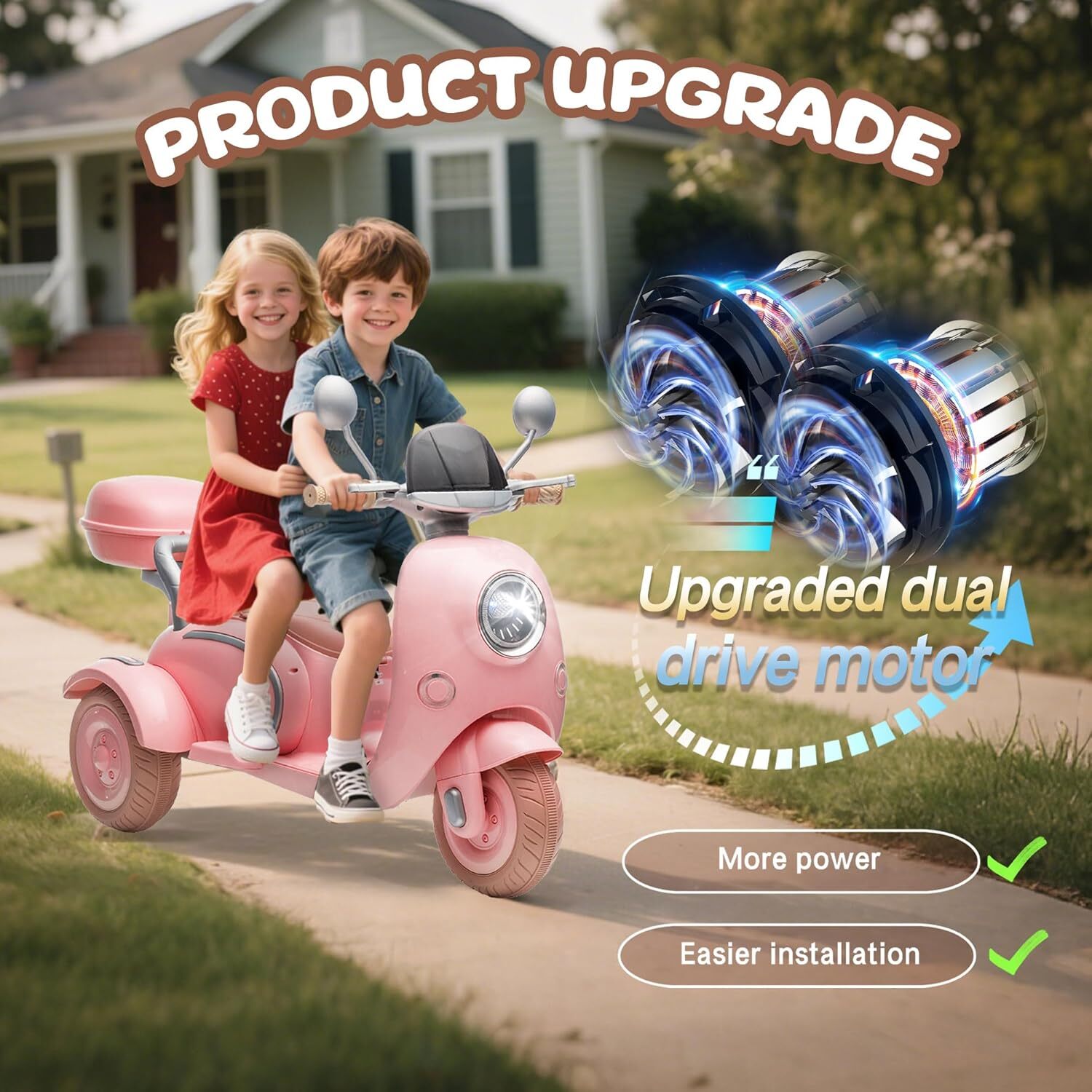 12V Kids Electric Ride-On Tricycle Motorcycle with Bluetooth and LED Lights Trend Times 17
