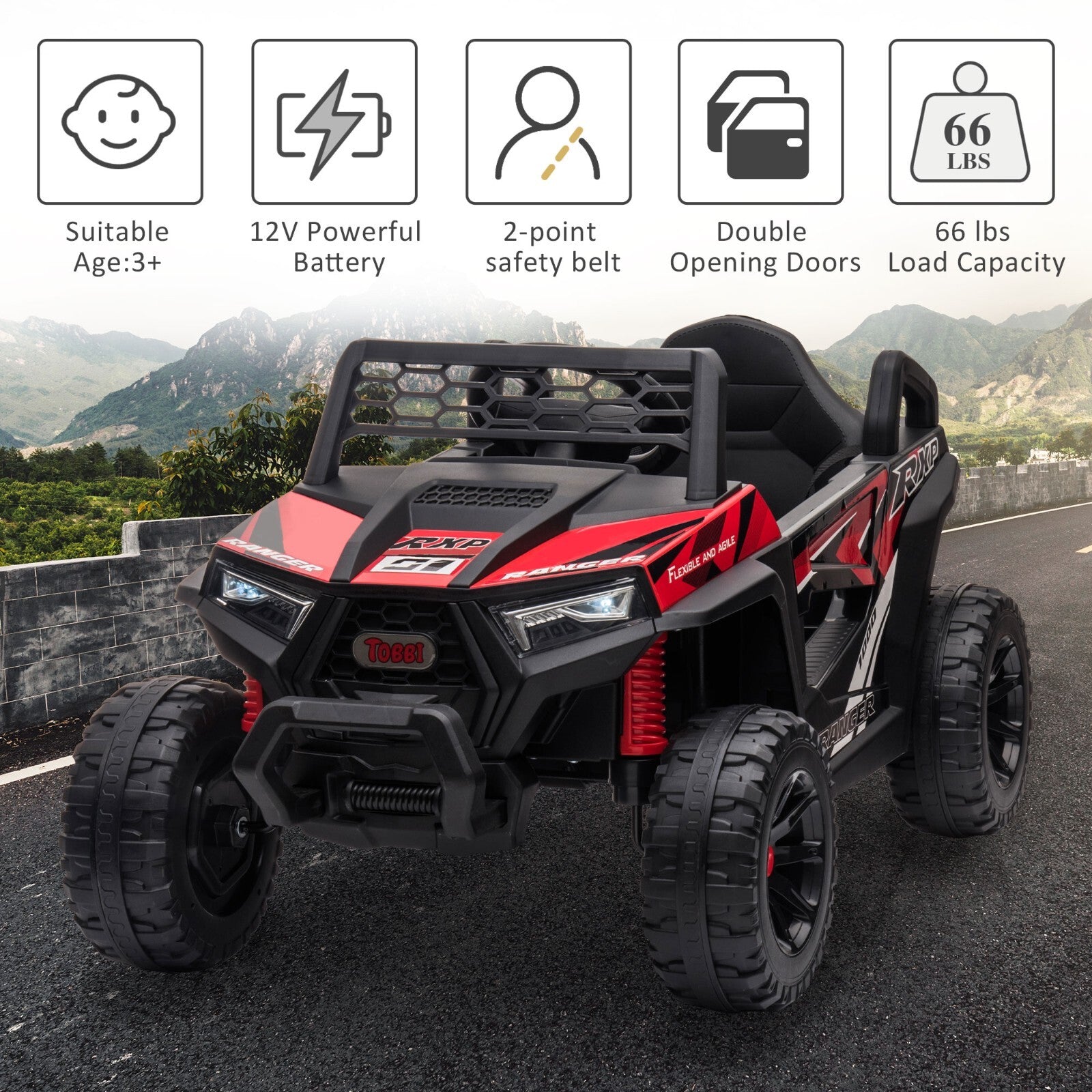 12V Kids Electric Off-Road UTV Ride-On Truck with LED Headlights Trend Times 7