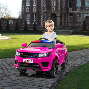 12V Kids Electric Ride-On Police SUV Truck Toy with Remote Control and Music Trend Times 10