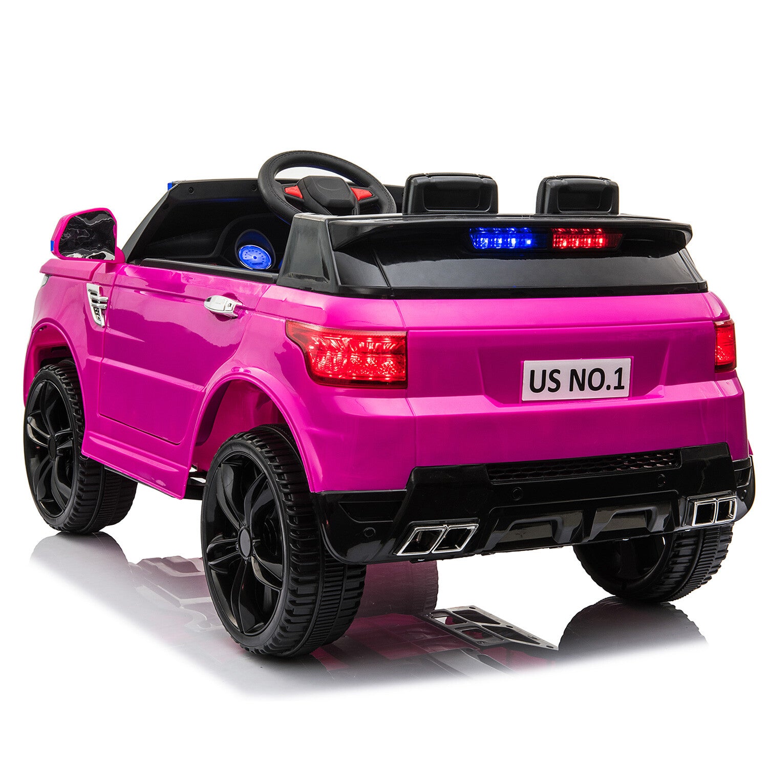 12V Kids Electric Ride-On Police SUV Truck Toy with Remote Control and Music Trend Times 3
