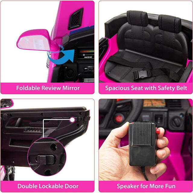 12V Kids Electric Ride-On Police SUV Truck Toy with Remote Control and Music Trend Times 7