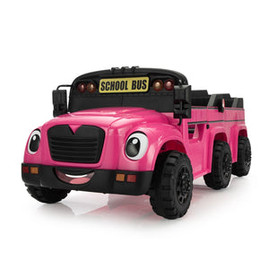 12V Kids Electric 2-Seater Ride-On School Bus Toy Car with Remote Control Trend Times 11