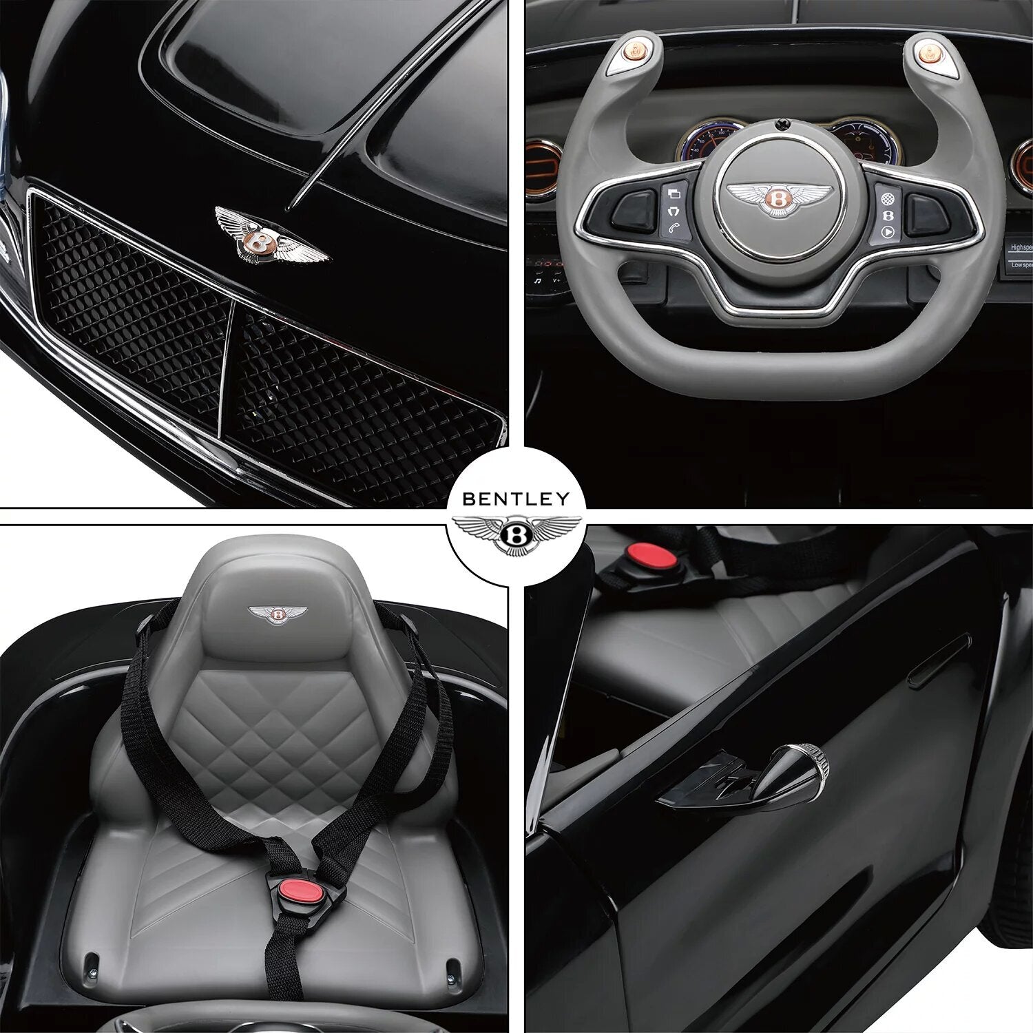 12V Kids Electric Ride-On Bentley Style Car with Remote Control Trend Times 16