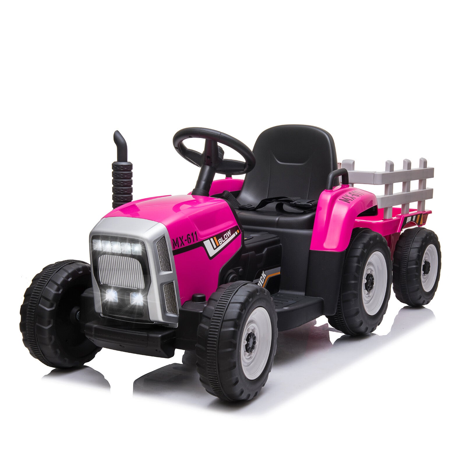 12V Kids Electric Ride-On Tractor Toy with Trailer and Remote Control Trend Times 5