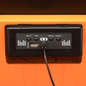 12V Kids Electric School Bus with Remote Control, 2 Seats and LED Lights, Orange Trend Times 6