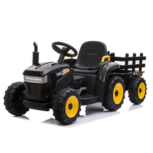 12V Kids Electric Ride-On Tractor with Trailer Trend Times 12