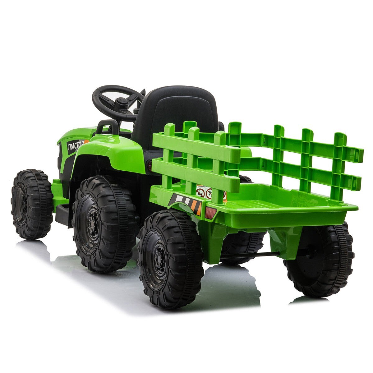 12V Kids Electric Ride-On Tractor with Trailer Trend Times 13