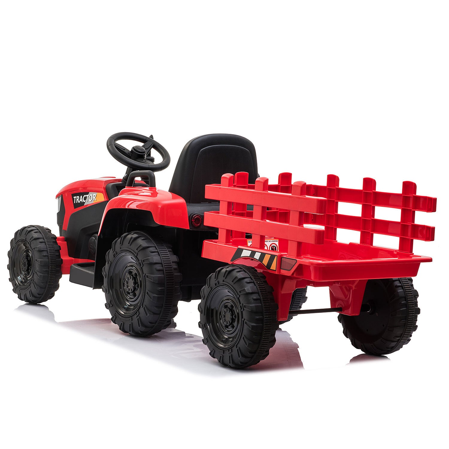 12V Kids Electric Ride-On Tractor with Trailer Trend Times 4