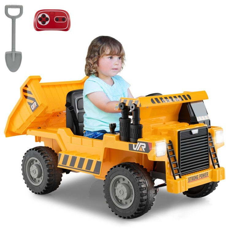 12V Kids Electric Ride-On Dump Truck with Remote Control and Adjustable Dump Bed Trend Times 0