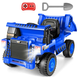 12V Kids Electric Ride-On Dump Truck with Remote Control, Music, and Functional Dump Bed Trend Times 16