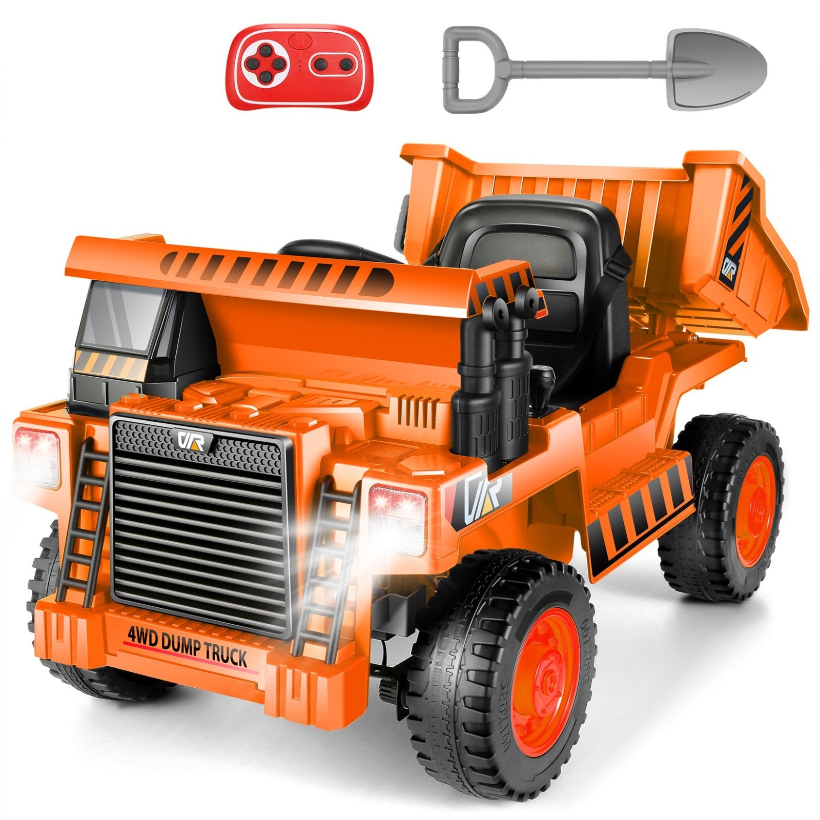 12V Kids Electric Ride-On Dump Truck with Remote Control, Music, and Functional Dump Bed Trend Times 18