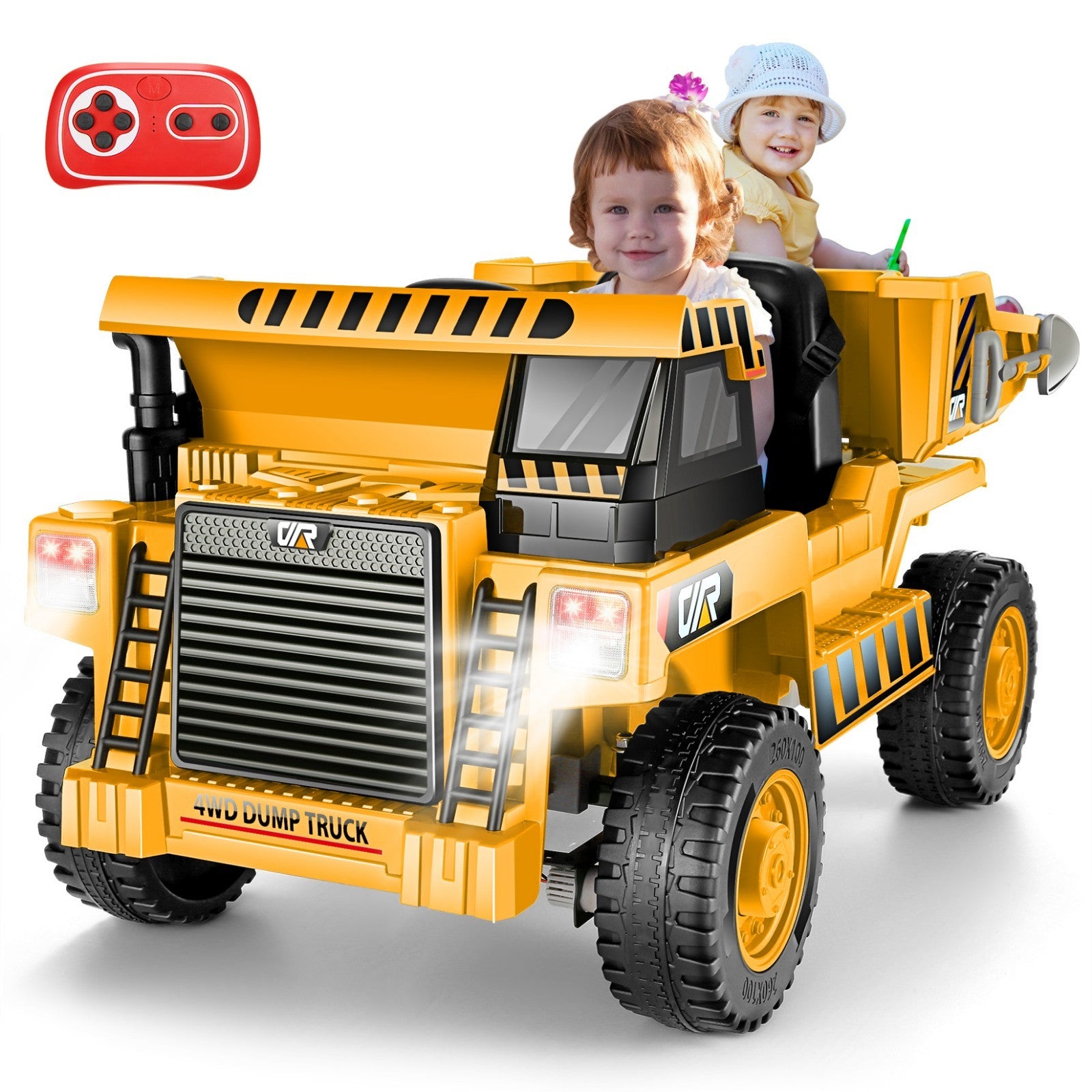 12V Kids Electric Ride-On Dump Truck with Remote Control, Music, and Functional Dump Bed Trend Times 2