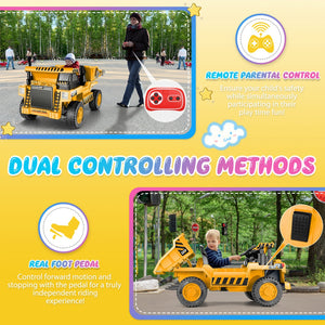 12V Kids Electric Ride-On Dump Truck with Remote Control, Music, and Functional Dump Bed Trend Times 6