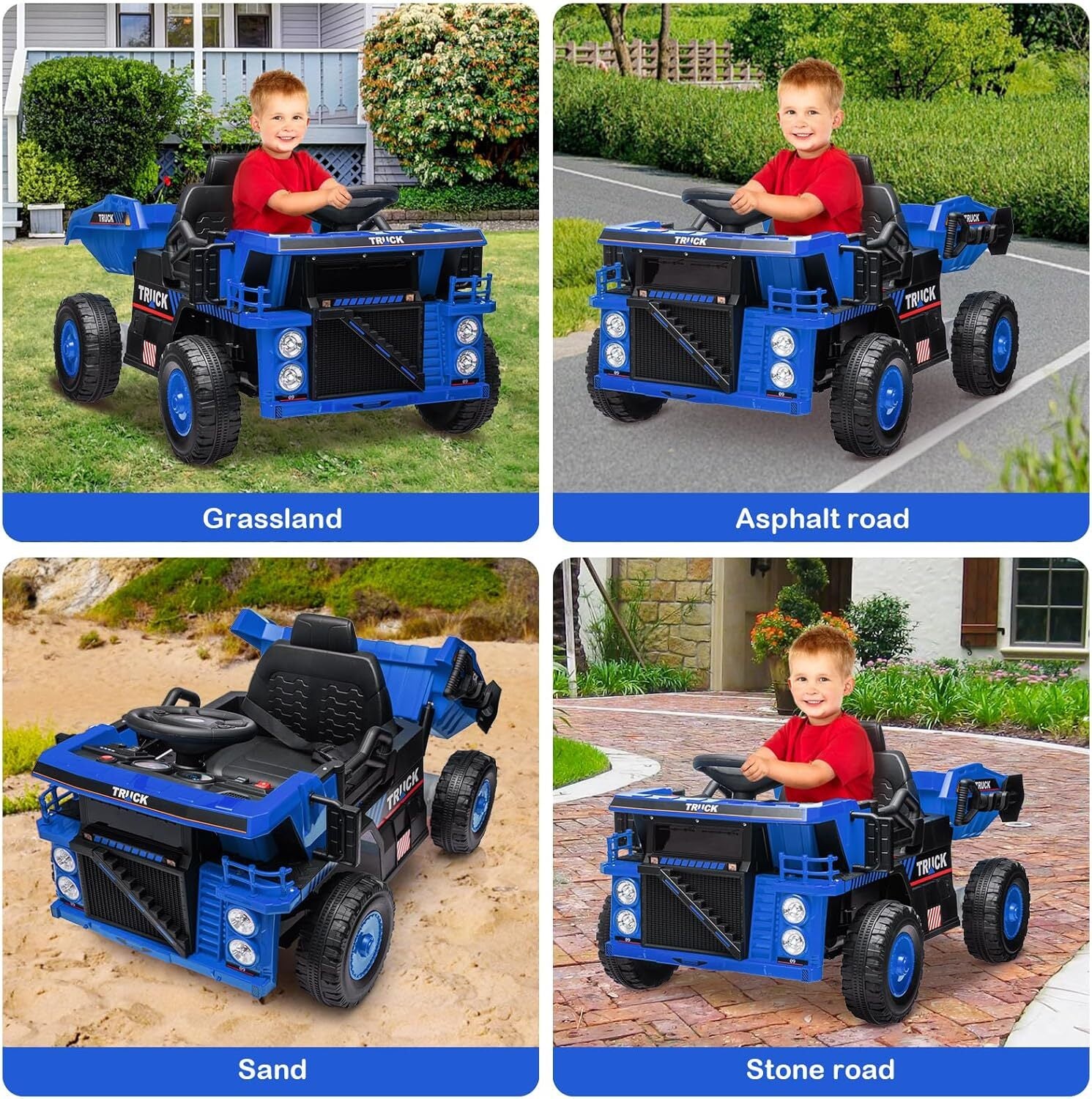 12V Electric Kids Ride-On Dump Truck Construction Vehicle with Remote Control Trend Times 11