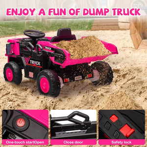 12V Electric Kids Ride-On Dump Truck Construction Vehicle with Remote Control Trend Times 16
