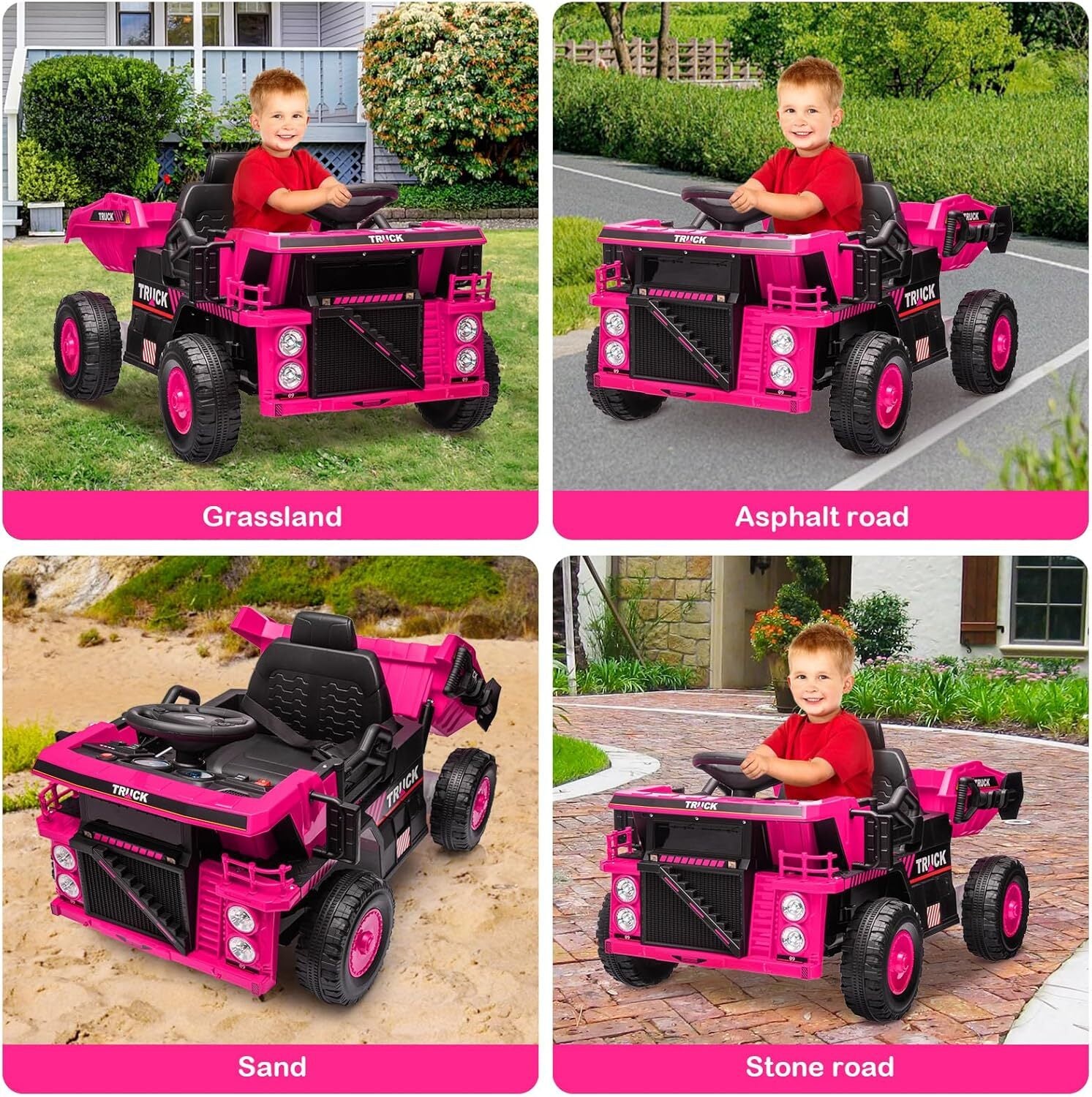 12V Electric Kids Ride-On Dump Truck Construction Vehicle with Remote Control Trend Times 17