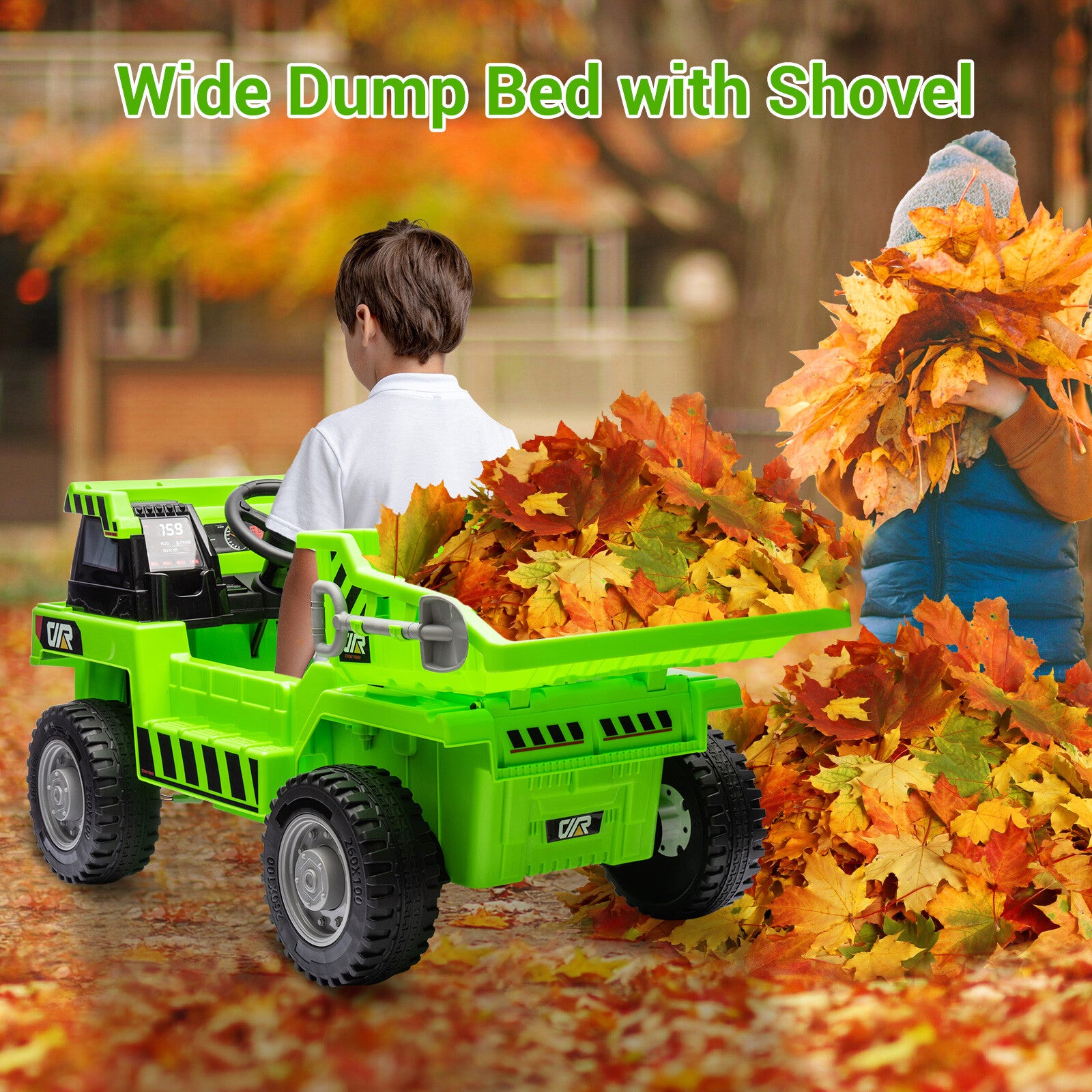 12V Kids Ride-On RC Dump Truck Construction Battery-Powered Tractor with Electric Bucket Trend Times 5