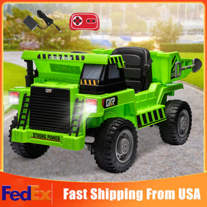 12V Kids Ride-On RC Dump Truck Construction Battery-Powered Tractor with Electric Bucket Trend Times Variant 0
