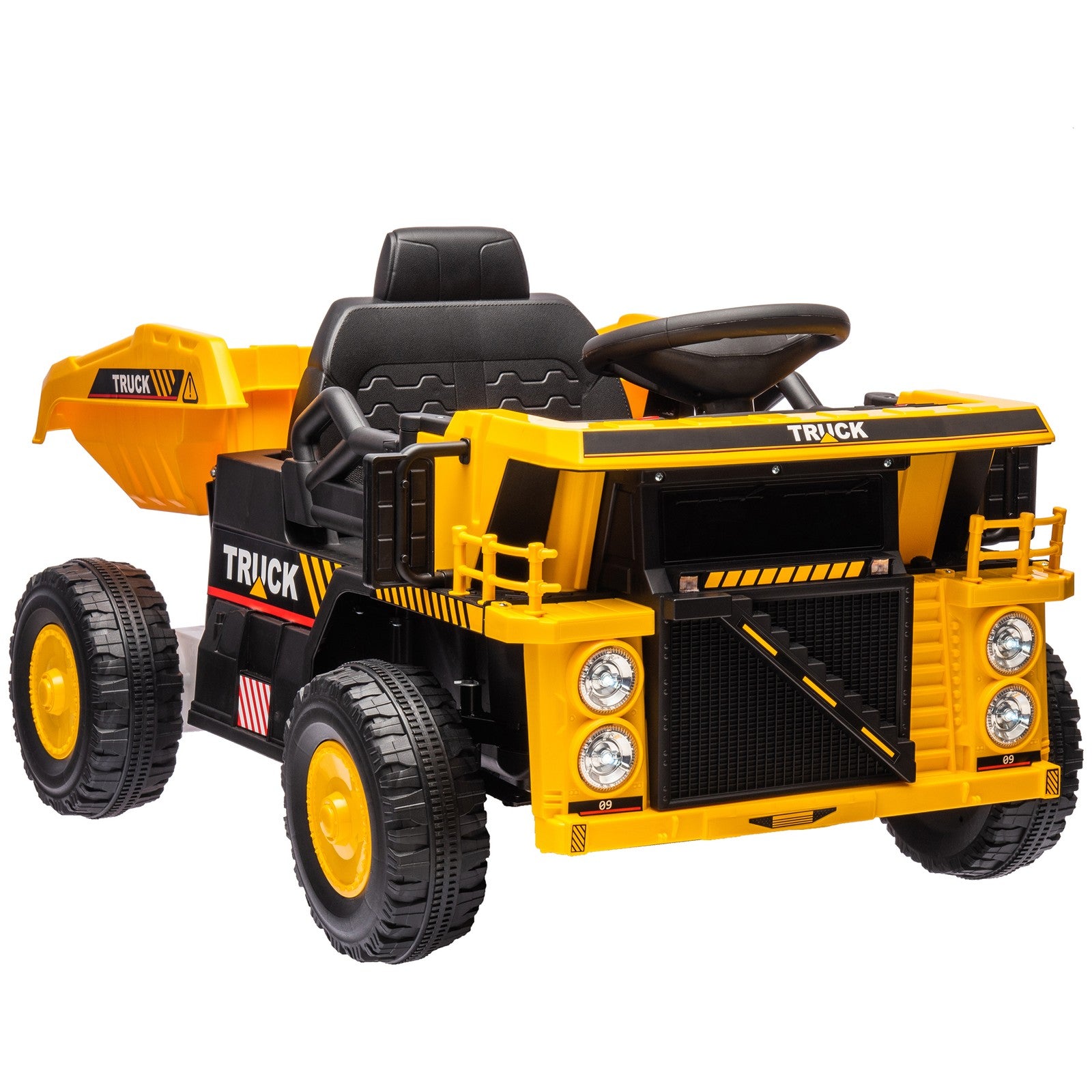 12V Electric Kids Ride-On Dump Truck with Functional Dump Bed and Shovel Trend Times 3