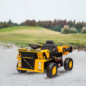 12V Electric Kids Ride-On Dump Truck with Functional Dump Bed and Shovel Trend Times 8