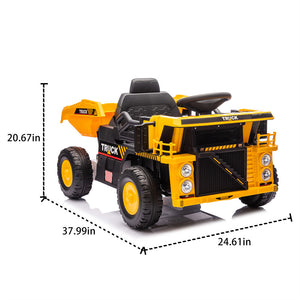 12V Kids Ride-On Dump Truck with Remote Control, Speed 1.24-3.11 MPH, Toy for Ages 3-5 Trend Times 1