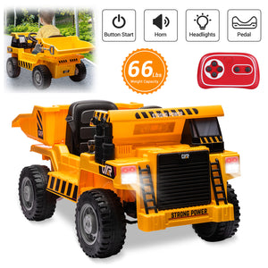 12V Kids Ride-On Electric Dump Truck with Remote Control and MP3 Player Trend Times 0