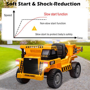 12V Kids Ride-On Electric Dump Truck with Remote Control and MP3 Player Trend Times 8
