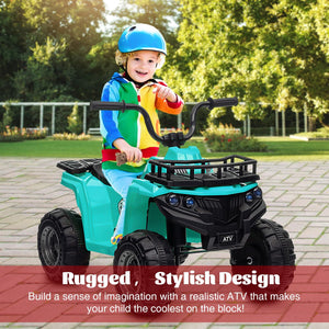 12V Kids Electric Ride-On 4-Wheeler ATV Quad with LED Lights and 1.8 MPH Speed Trend Times 2