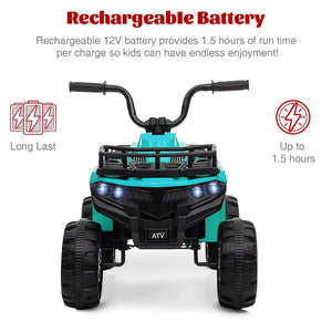 12V Kids Electric Ride-On 4-Wheeler ATV Quad with LED Lights and 1.8 MPH Speed Trend Times 5