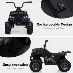 12V Kids Electric Ride-On 4-Wheeler ATV Quad with LED Lights and 1.8 MPH Speed Trend Times 7