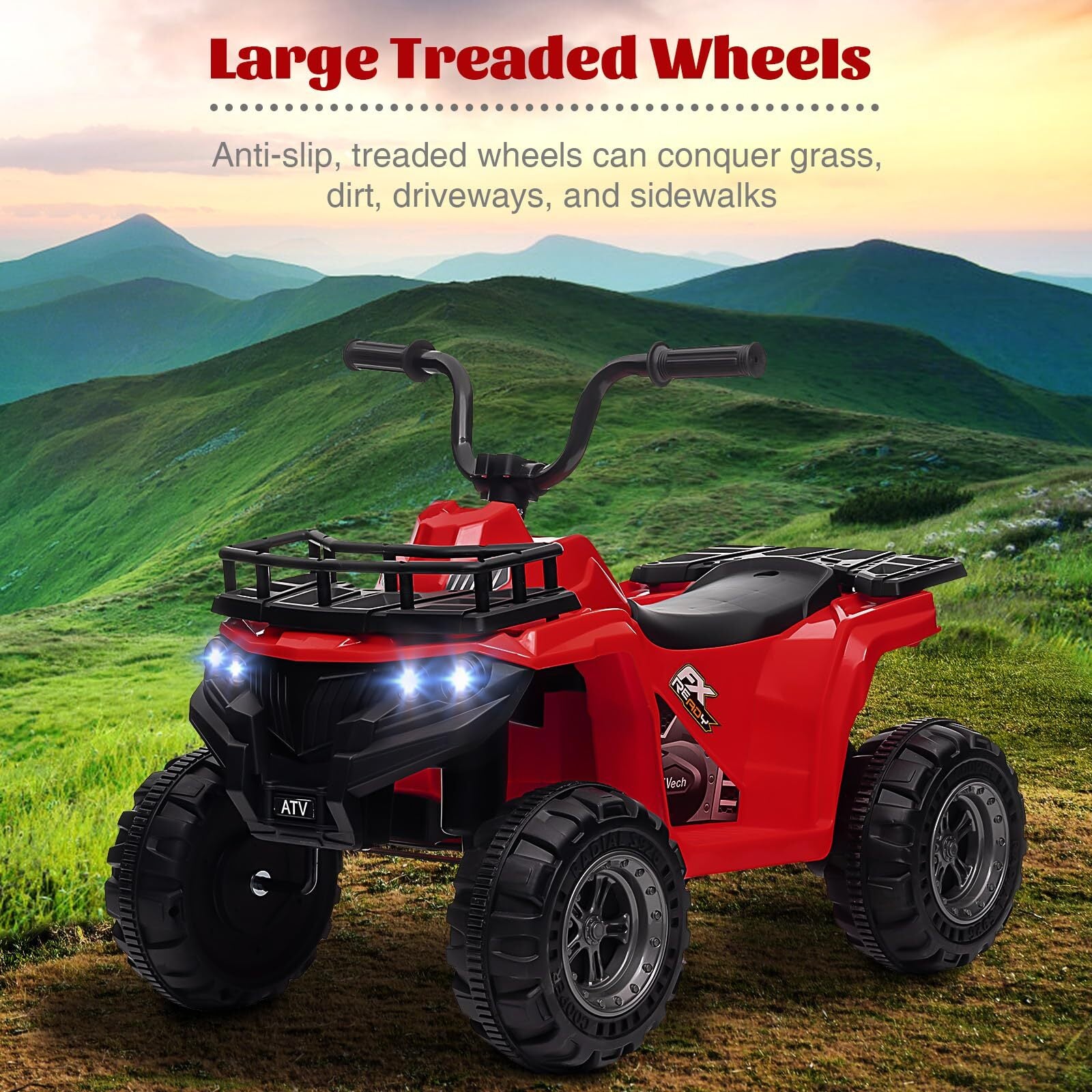 12V Kids Electric Ride-On 4-Wheeler ATV Quad with 1.8 MPH Max Speed Trend Times 7