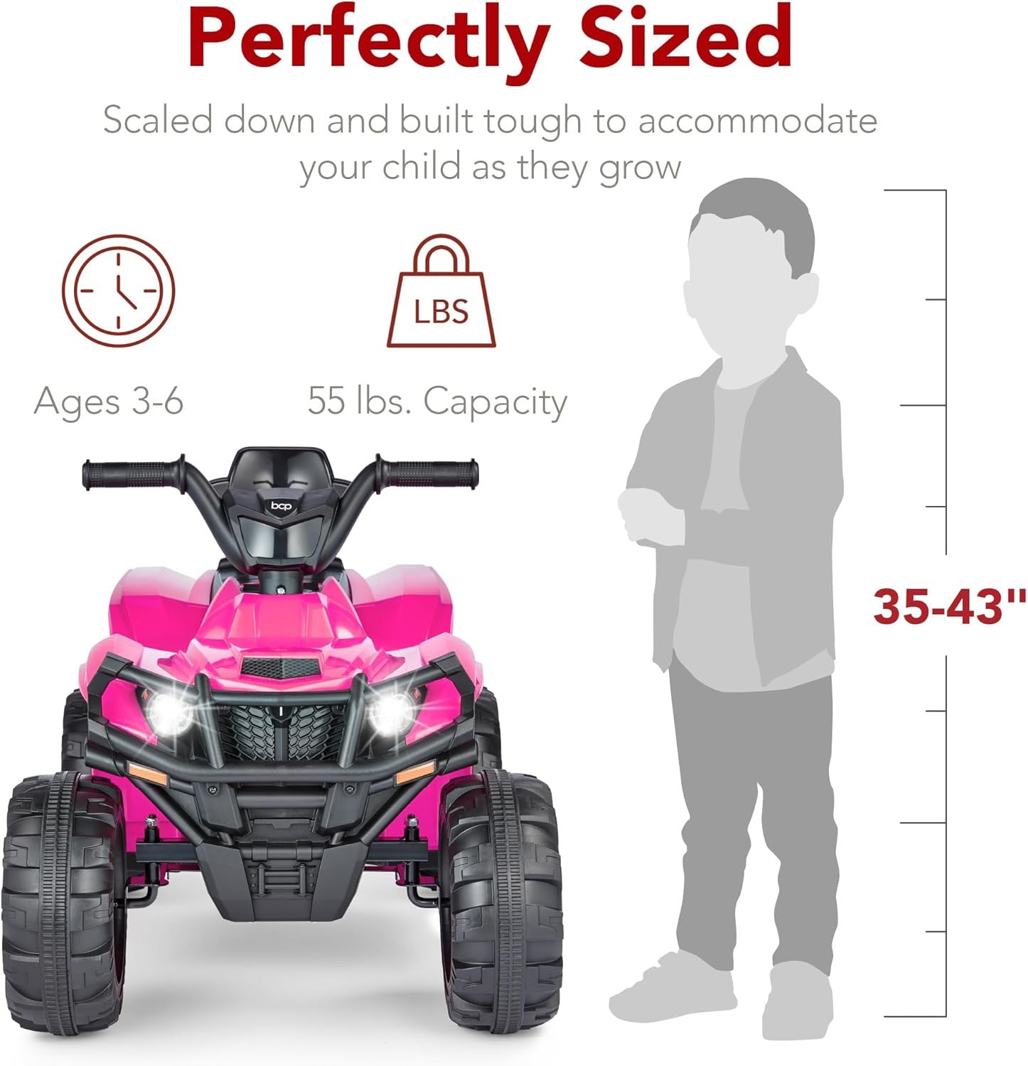 12V Kids Electric Ride-On 4 Wheeler ATV Quad Car Toy with Bluetooth Audio, 2.4 MPH Trend Times 5