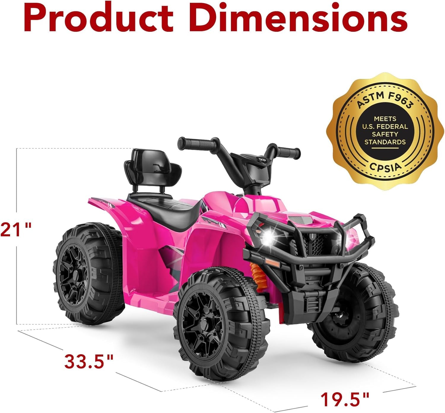 12V Kids Electric Ride-On 4 Wheeler ATV Quad Car Toy with Bluetooth Audio, 2.4 MPH Trend Times 6