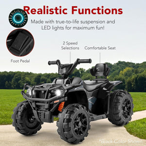 12V Kids Electric Ride-On ATV 4-Wheeler Quad Car Toy with Bluetooth Audio and 2.4 MPH Speed Trend Times 3