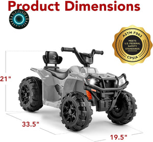 12V Kids Electric Ride-On ATV 4-Wheeler Quad Car Toy with Bluetooth Audio and 2.4 MPH Speed Trend Times 6