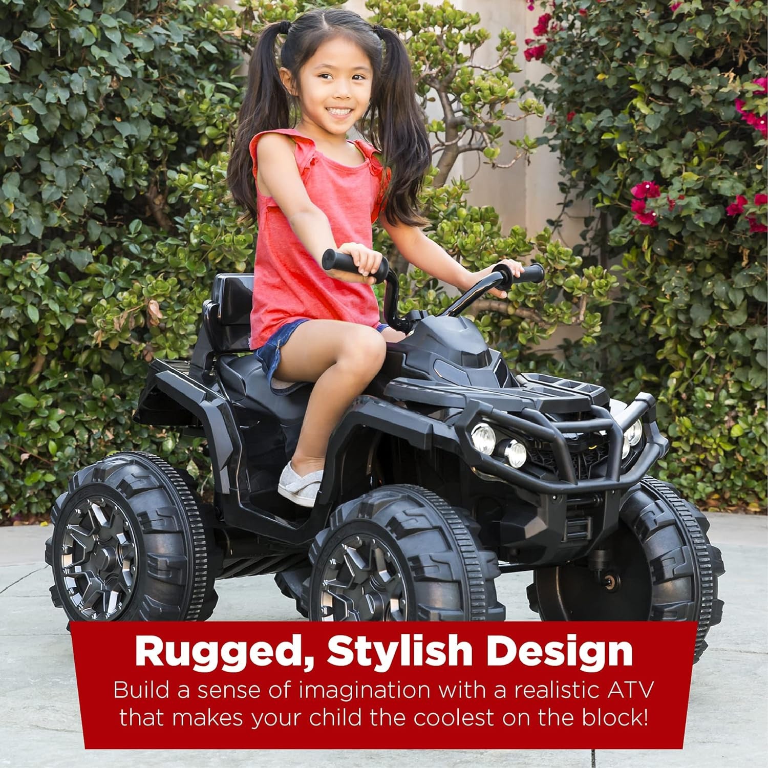 12V Kids Electric Ride-On ATV 4-Wheeler Quad Car Toy with Bluetooth Audio 3.7 MPH Trend Times 1
