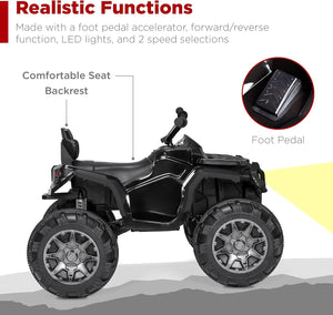 12V Kids Electric Ride-On ATV 4-Wheeler Quad Car Toy with Bluetooth Audio 3.7 MPH Trend Times 4