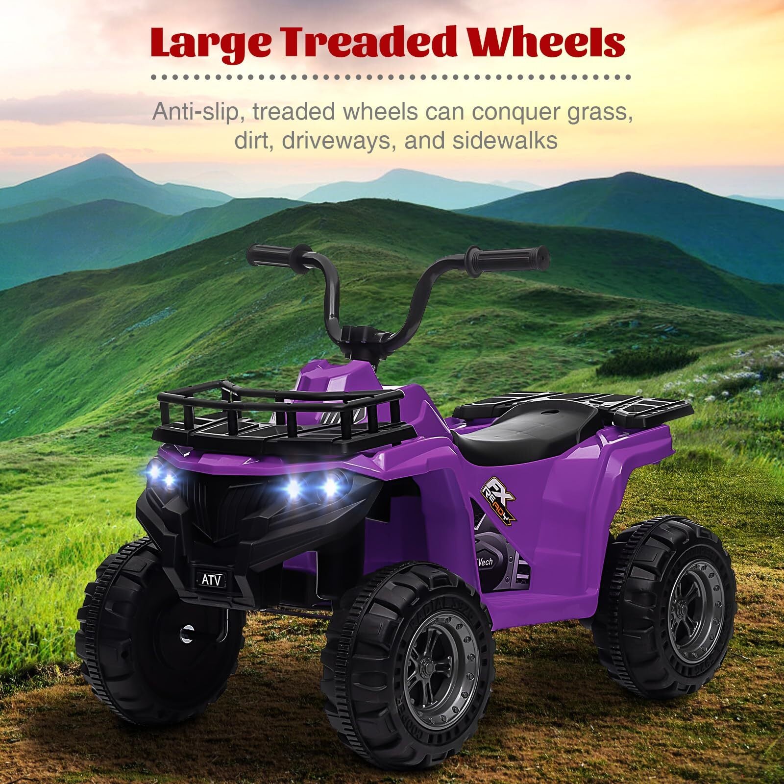 12V Kids Electric Ride-On 4 Wheeler ATV Quad with High/Low Speed Settings Trend Times 5