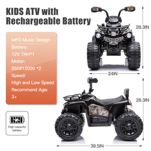 12V Electric Kids Ride-On Off-Road 4-Wheeler ATV Battery-Powered Toy Car Trend Times 8