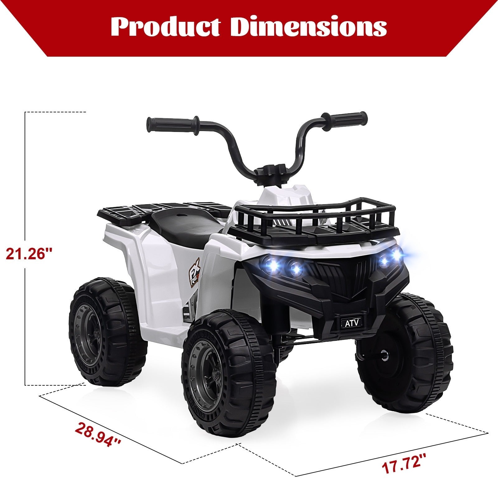 12V Kids Electric Ride-On ATV Car Toy with Bluetooth Features Trend Times 3
