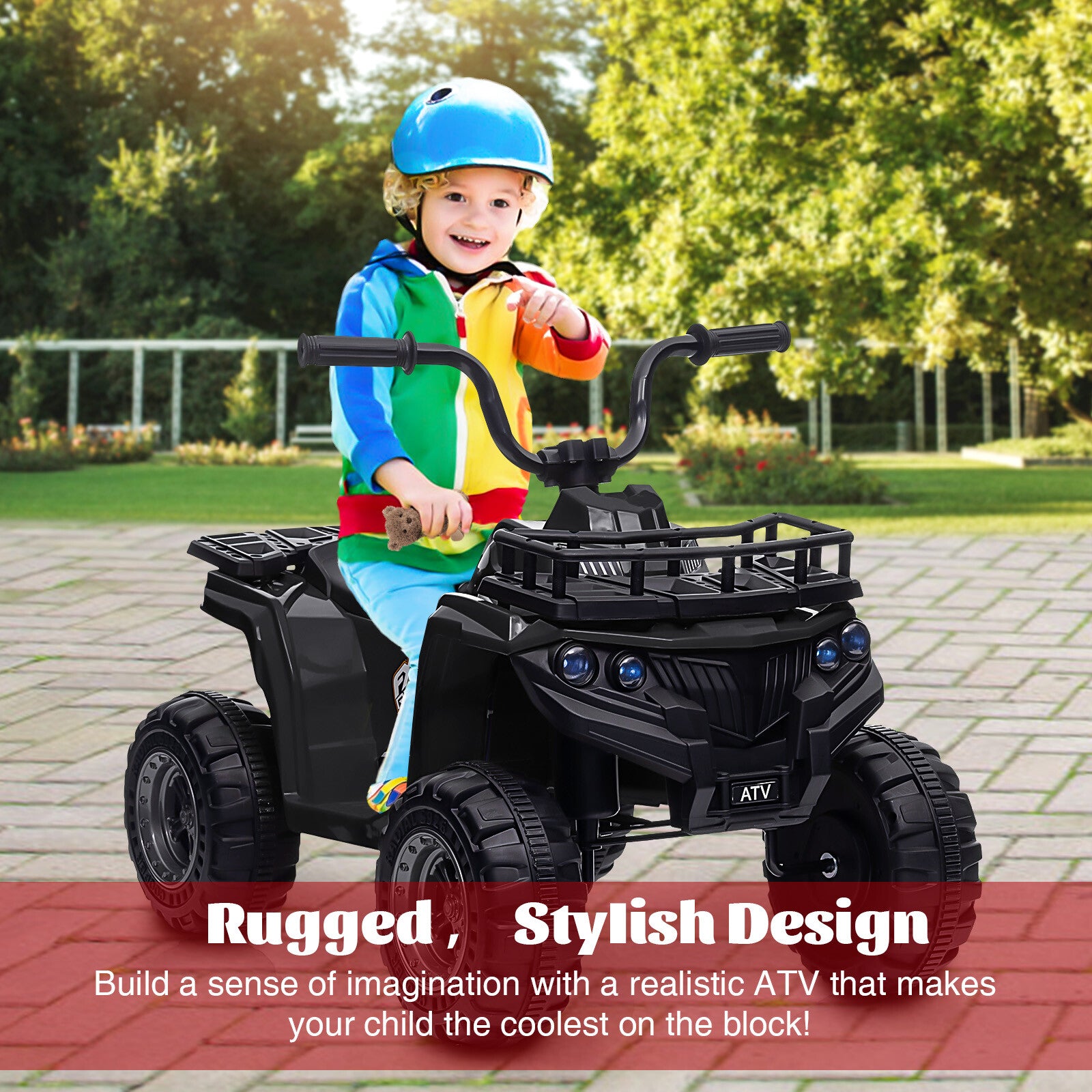 12V Kids Electric Ride-On ATV with Adjustable High and Low Speed Toy Car Trend Times 22