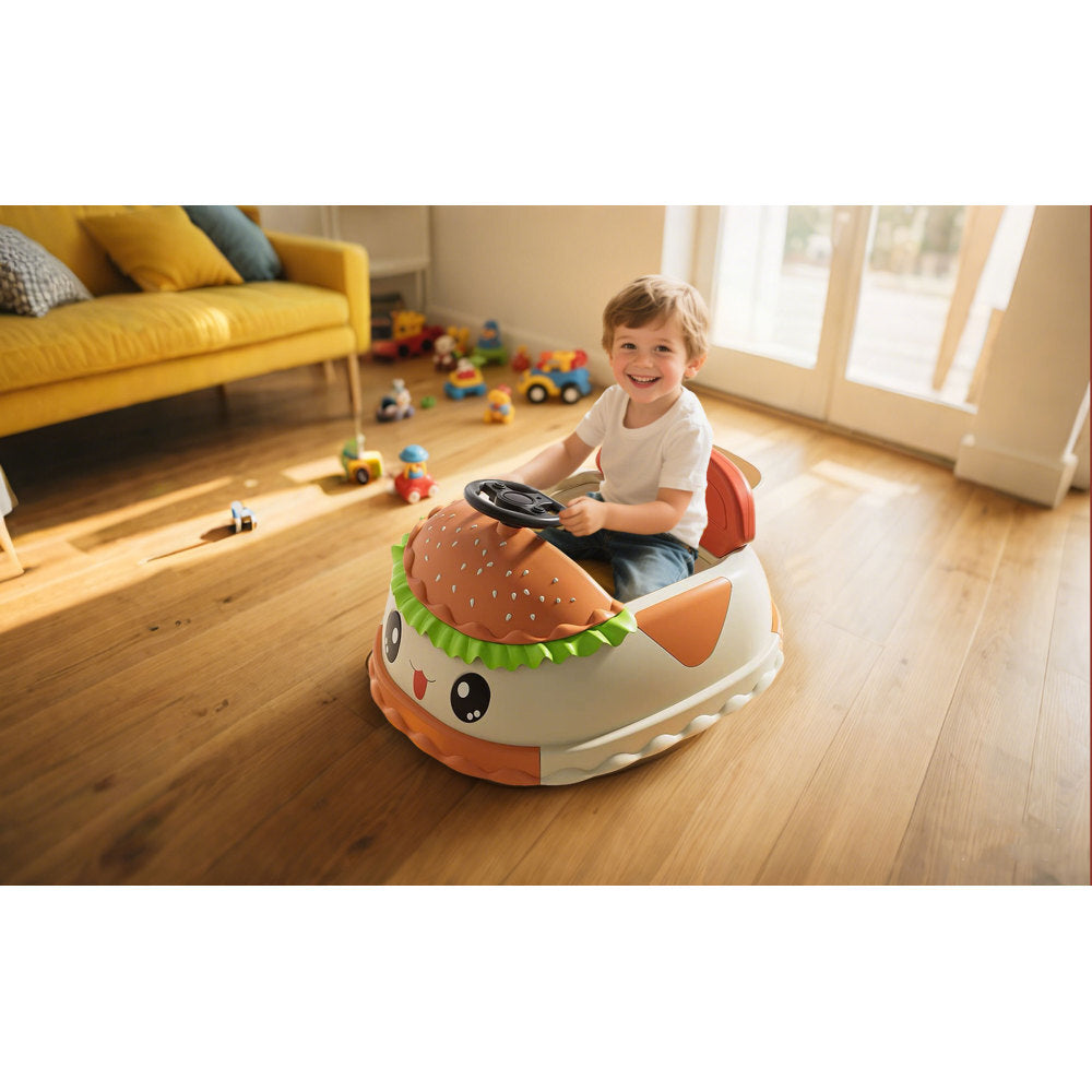 12V Kids Electric Ride-On Bumper Car with Parental Control and Hamburger Design Trend Times 22