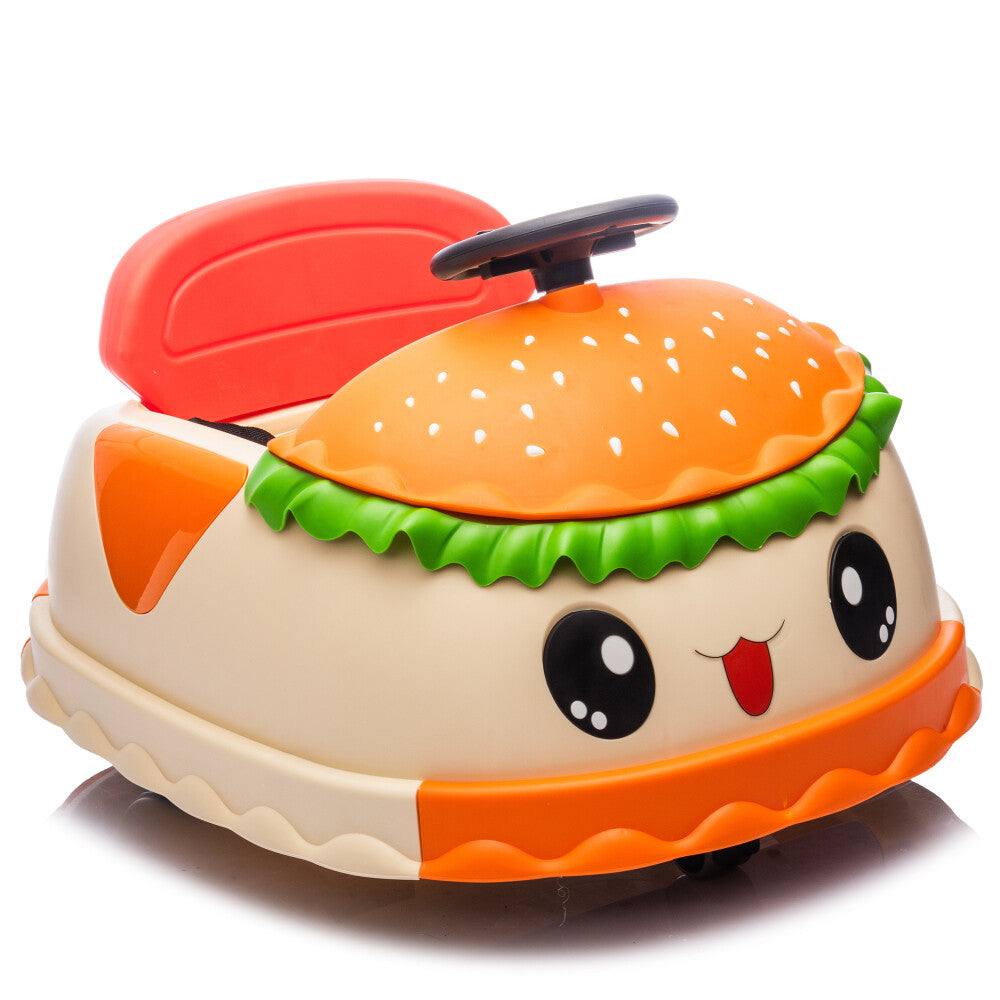 12V Kids Electric Ride-On Bumper Car with Parental Control and Hamburger Design Trend Times 7
