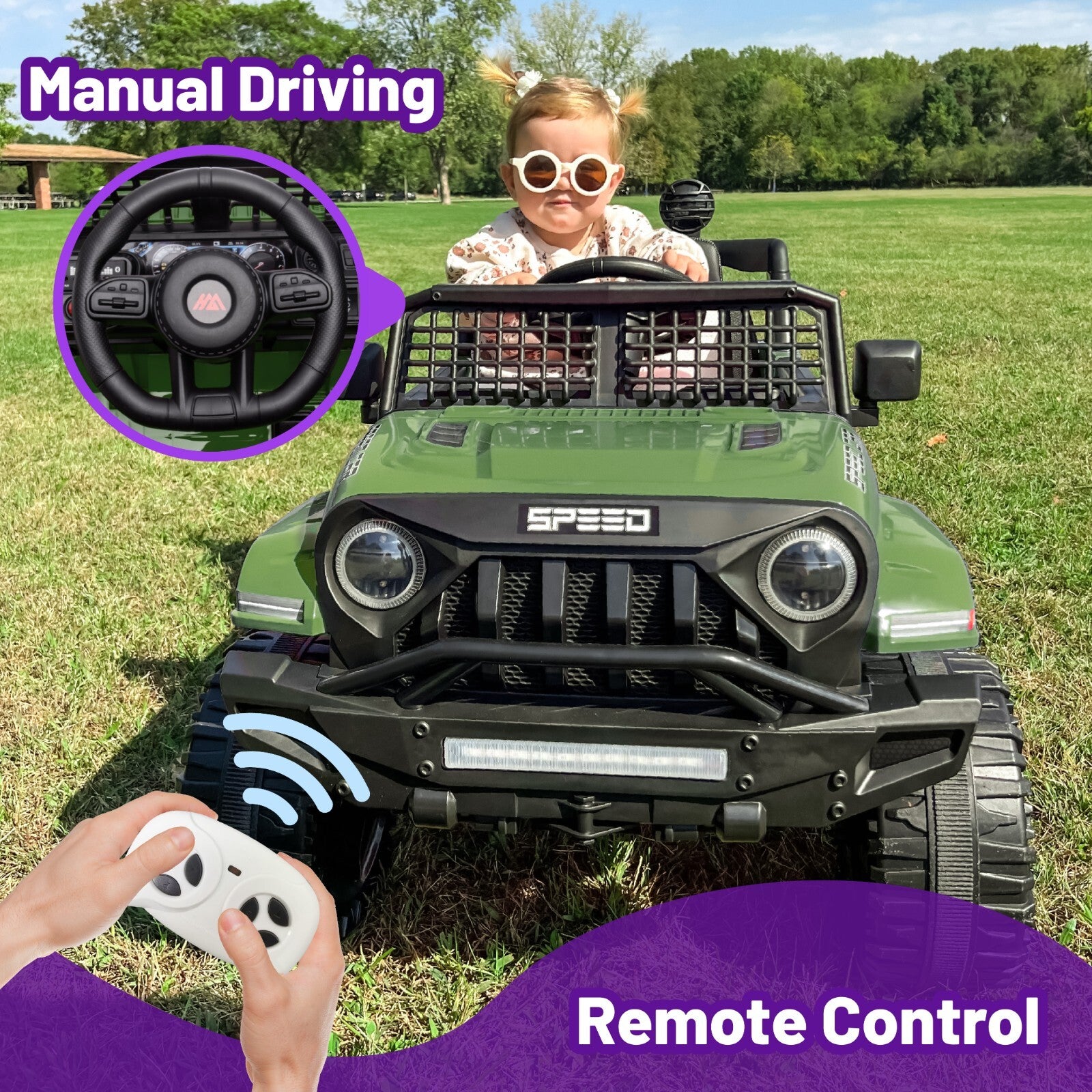 12V Kids Electric Ride-On Car with Battery Power, Remote Control, and Bluetooth Wheel Toy Trend Times 3