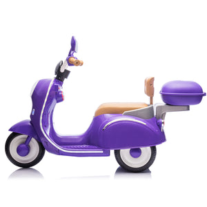 12V Kids Electric Ride-On Moped Motorcycle with Bluetooth and Power Display Trend Times 15