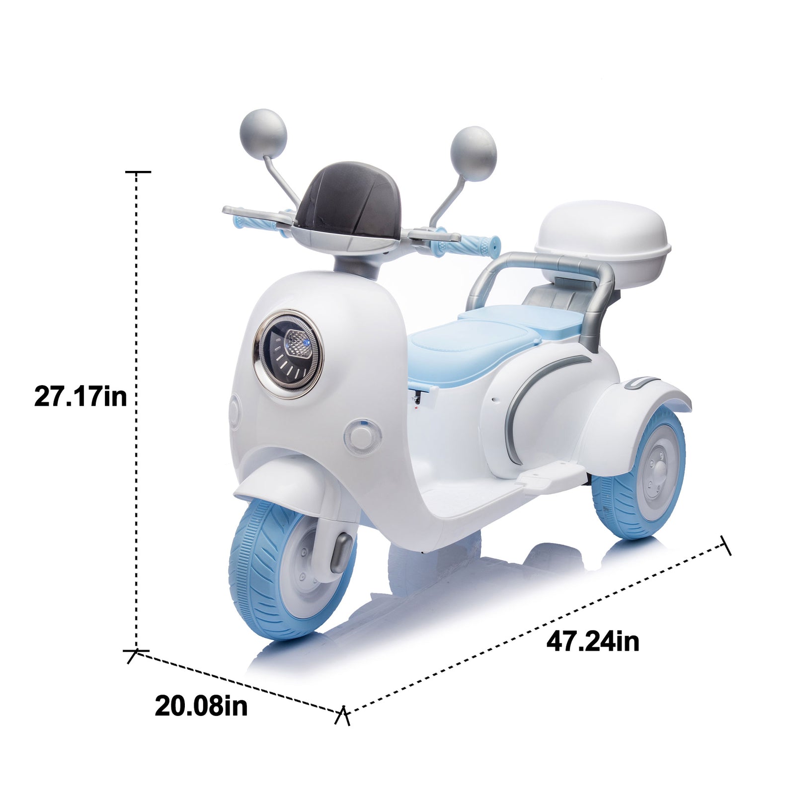 12V Kids Electric Ride-On Motorcycle Toy with 3 Wheels and Slow Start Safety Feature Trend Times 5