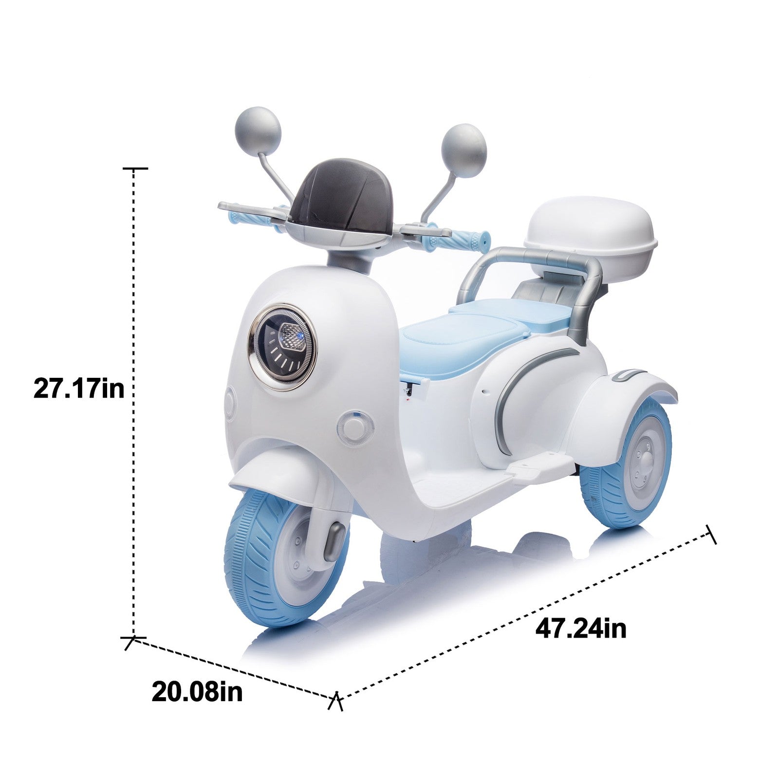 12V Kids Electric Ride-On Motorcycle Toy with 3 Wheels and Slow Start Safety Feature Trend Times 5