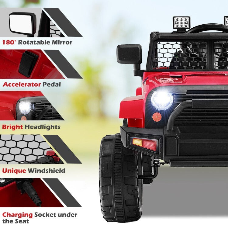 12V Kids Electric Ride-On Truck with Remote Control and Headlights Trend Times 7