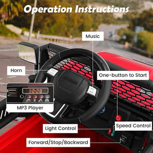 12V Kids Electric Ride-On Truck with Remote Control and Headlights Trend Times 8