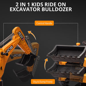 12V Kids Electric Ride-On Vehicle 4-in-1 Excavator and Bulldozer with Remote Control Trend Times 5